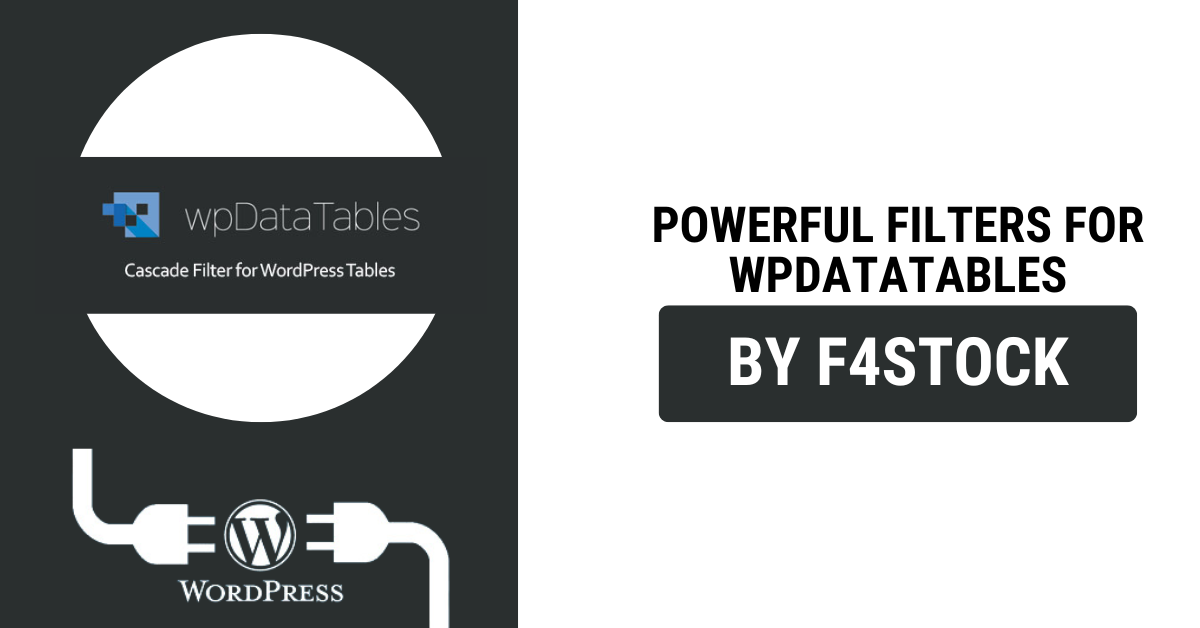 wpDataTables filter options for better data management